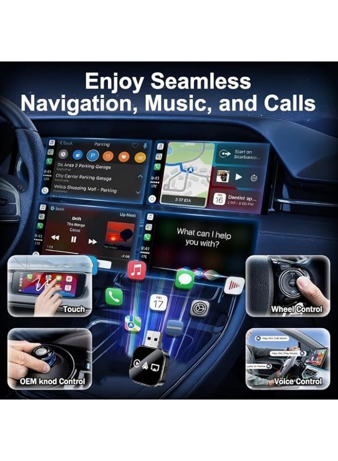 KORAX Mini Wireless Carplay Adapter，Upgrade 3 in 1 AirPlay with Wired to Wireless Carplay Adapter, Screen Mirror，Auto Connect, No Delay - Image 5